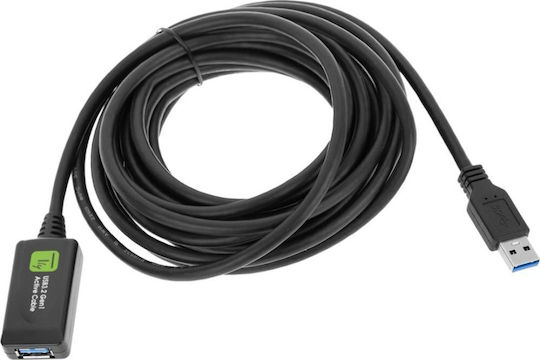 Techly Superspeed+ USB 3.2 5Gbps Активен Усилвател Кабел 5м USB Кабел за Удължаване и Усилване на Сигнала USB-A Extender