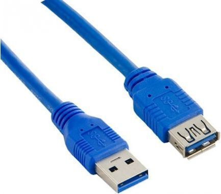 Lanberg USB 3.0 Cable USB-A male - USB-A female Μπλε 1.8m (CA-US3E-10CC-0018-B)