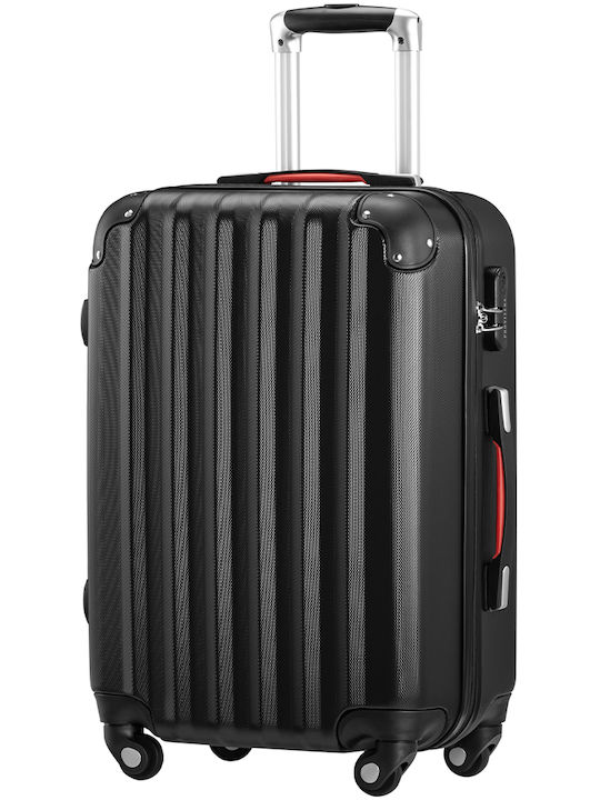 Provitera Travel Suitcases Hard Black with 4 Wheels