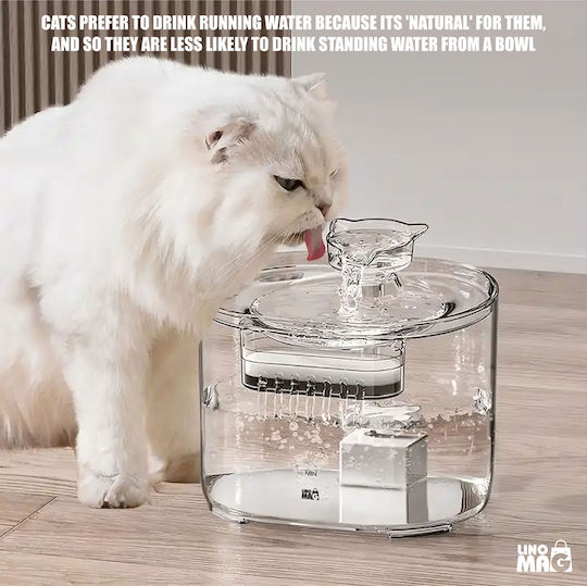Linomag Automat Adăpătoare / Fântână pentru Câine & Pisică 2.2lt 14.5cm în Culoare Transparent