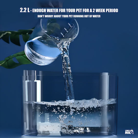 Linomag Automat Adăpătoare / Fântână pentru Câine & Pisică 2.2lt 14.5cm în Culoare Transparent