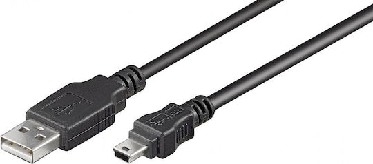 Goobay USB 2.0 Кабел USB-A мъжки - мини USB-B мъжки Черен 0.3м 93229