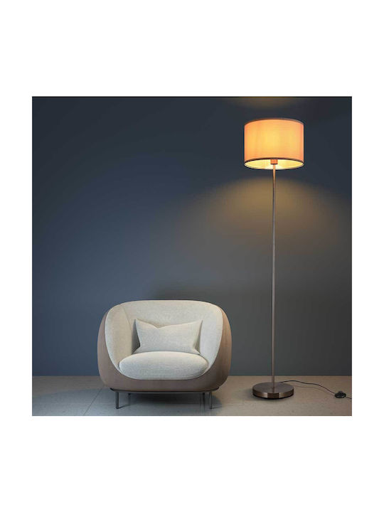Bakaji Floor Lamp H160xW35cm. with Socket for Bulb E27 Gray