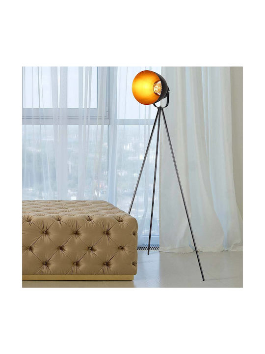 Bakaji Floor Lamp H140xW69cm. with Socket for Bulb E27 Black