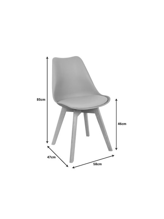 Gaston Dining Room Polypropylene Chair Blue 58x47x85cm