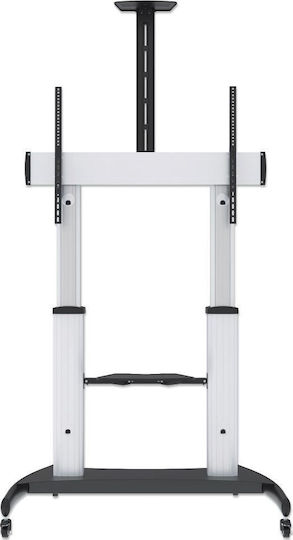 Manhattan Aluminum Heavy-Duty Height-Adjustable Multimedia 461672 TV Mount Floor up to 100" and 100kg