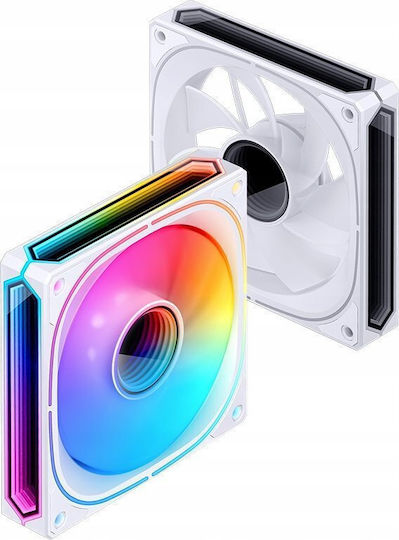 Jonsbo FR-505 Reverse Blade Case Fan 120mm 1800rpm 47.2cfm Without LED Lighting And 4-Pin PWM Connection White