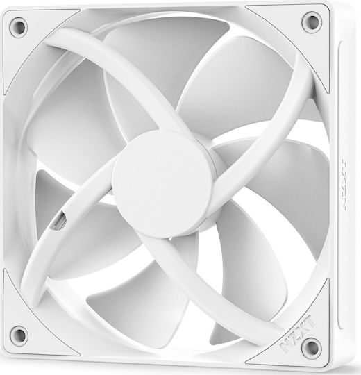 NZXT F120P Case Fan (2000rpm / 73.47cfm) Χωρίς Led Φωτισμό και Σύνδεση 4-Pin PWM Λευκό