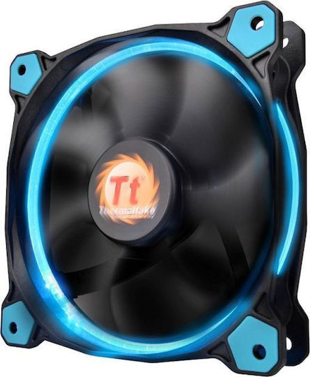 Thermaltake Riing 12 LED Case Fan 120mm (1500rpm / 40.6cfm) with Blue Lighting and 3-Pin Connection