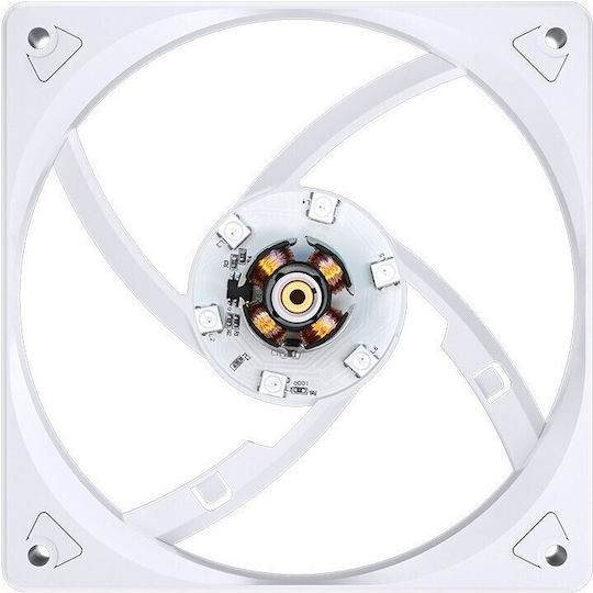 Jonsbo SL-120W Case Fans 120mm (1500rpm) with RGB Lighting and 4-Pin PWM Connection White