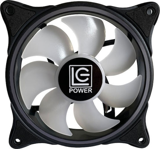 LC-Power LC-CF-120-ARGB-B Case Fan 120mm (1200rpm / 48.9cfm) with ARGB Lighting and 6-Pin Connection