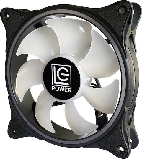 LC-Power LC-CF-120-ARGB-B Case Fan 120mm (1200rpm / 48.9cfm) with ARGB Lighting and 6-Pin Connection