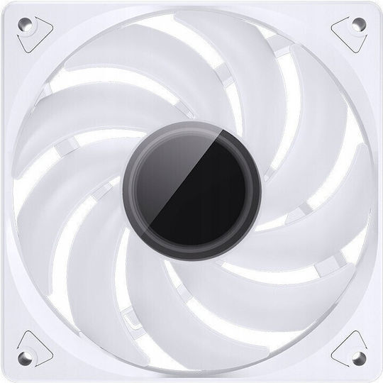 Jonsbo SL-120W Case Fans 120mm (1500rpm) with RGB Lighting and 4-Pin PWM Connection White