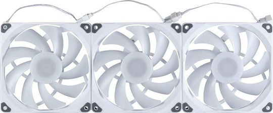 Phanteks PH-F140M25 Case Fans (1800rpm / 104.62cfm) with RGB Lighting and 4-Pin PWM Connection White