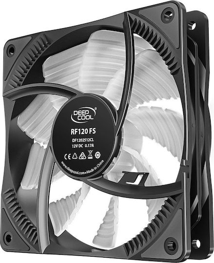 Deepcool RF120 FS Вентилатор За Кутия (1500 Оборота / 56.5 CFM) С RGB Осветление И 4-Изводна ШИМ Свързване