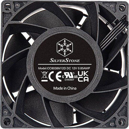 Silverstone FHS 80X Case Fan (10000rpm / 83.66cfm) Χωρίς Led Φωτισμό και Σύνδεση 4-Pin PWM
