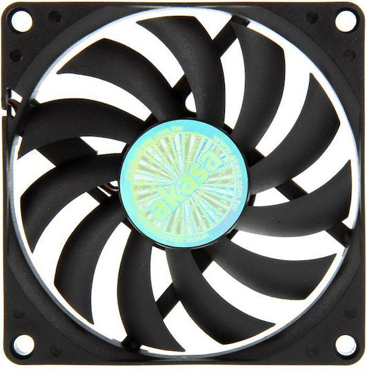 Akasa AK-FN076 Case Fan 80mm (3000rpm / 26.53cfm) Χωρίς Led Φωτισμό και Σύνδεση 4-Pin PWM