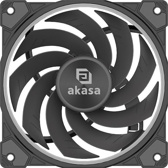 Akasa SOHO AR12 Reverse Blade Case Fans 120mm (2000rpm / 58.3cfm) with RGB Lighting and Connection 3-Pin / 4-Pin PWM
