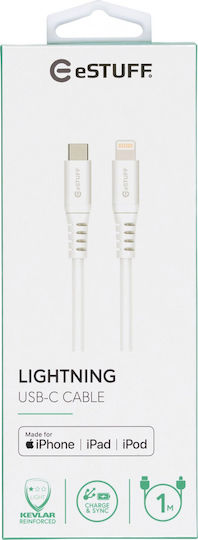 eSTUFF Regular la Cablu Lightning Alb 0.5m (ES602021)