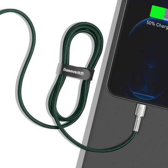 Baseus Редовна USB-A към Lightning кабел 20W Зелен 1м (eus_20210316152823)