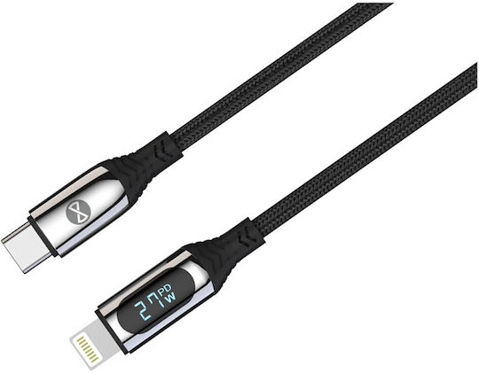 Forever Regular la Cablu Lightning 27W Negru 1m