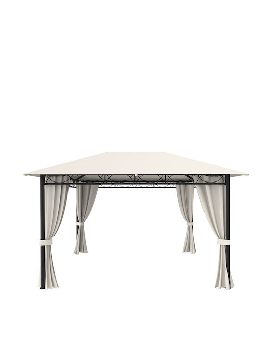 Bakaji Gazebo De Grădină Bej 3x3m