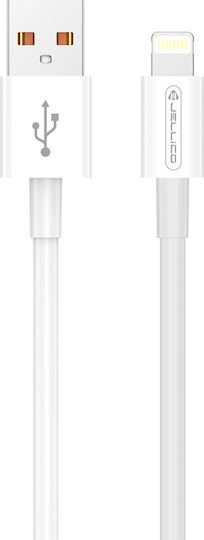 Jellico USB-A la Cablu Lightning Alb 1m
