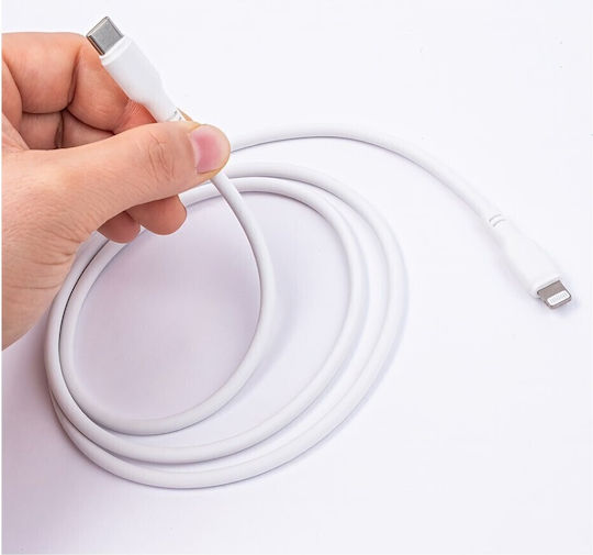 Maxlife USB-C to Lightning Cable 27W Λευκό 1m (MXUC-10MFIW)