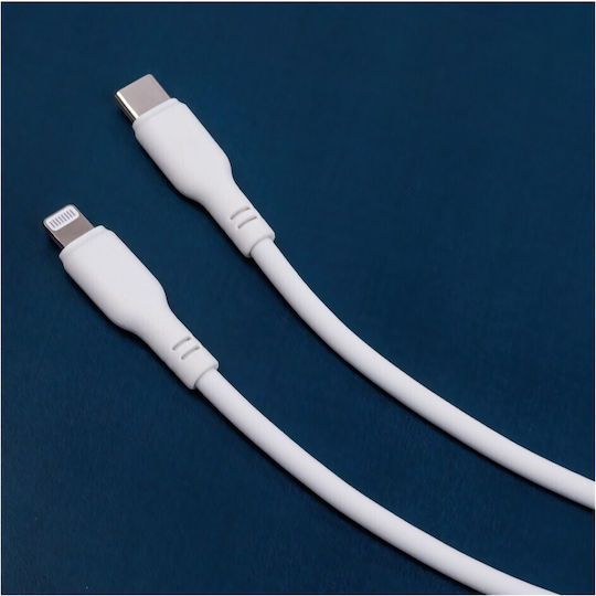 Maxlife USB-C to Lightning Cable 27W Λευκό 1m (MXUC-10MFIW)