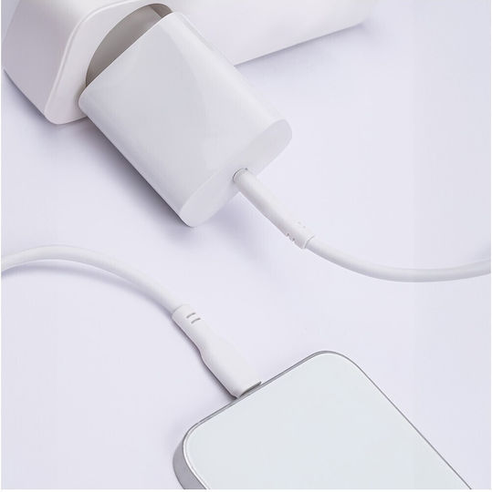 Maxlife USB-C to Lightning Cable 27W Λευκό 1m (MXUC-10MFIW)