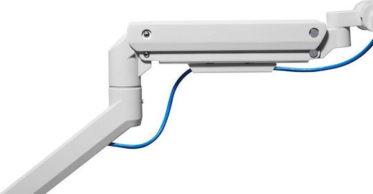 Equip TischHolder Stand Desk Mounted for 2 Monitors up to 49" with Arm White