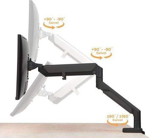 Techly Βάση Γραφείου Οθόνης έως 32" με Βραχίονα (361193)