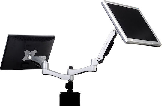 Silverstone ARM22SC Halterung Auf dem Schreibtisch für 2 Monitore bis 24" mit Arm
