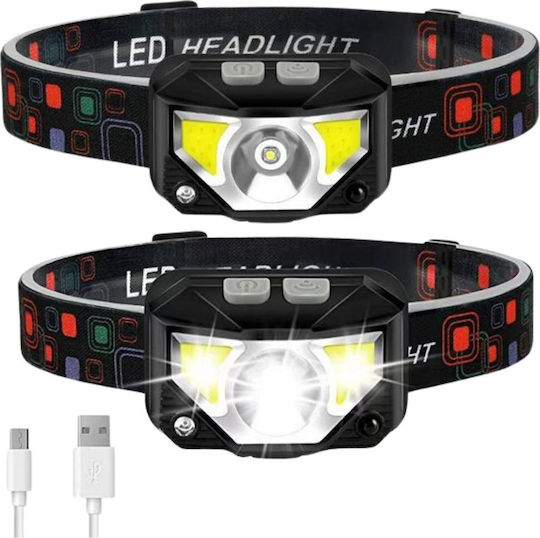 Lean Toys Stirnlampe LED IP65 mit maximaler Helligkeit 500lm