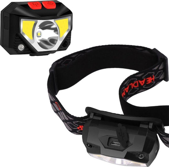 Lean Toys Stirnlampe LED IP65 mit maximaler Helligkeit 500lm