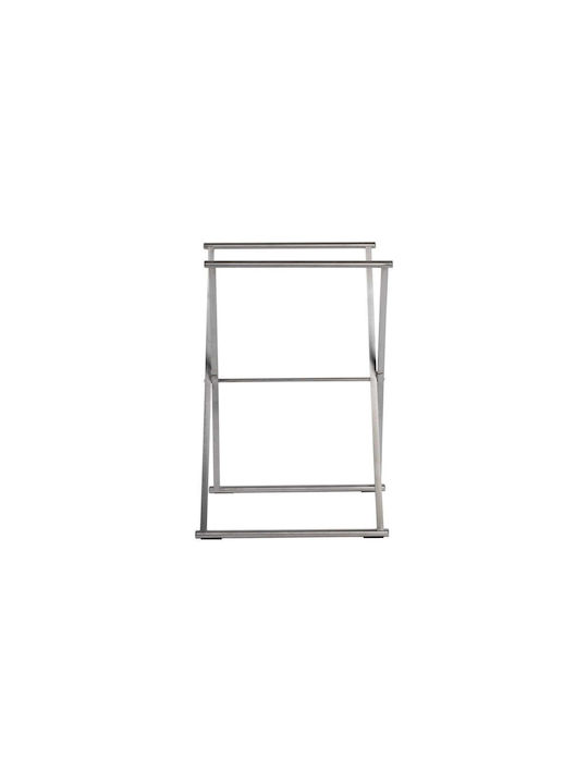 Wenko Bathroom Wall-Mounted Towel Rack Single 53.5x80.5cm Inox Gray