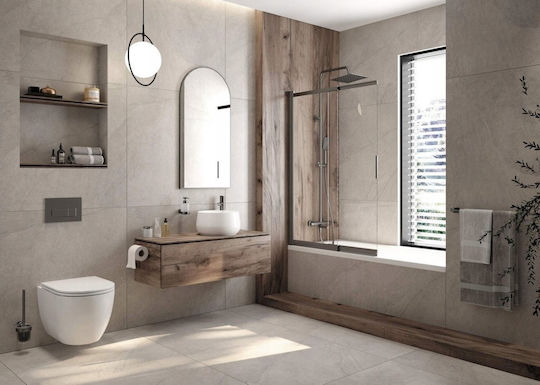 Deante Single Wall-Mounted Bathroom Rail Silver