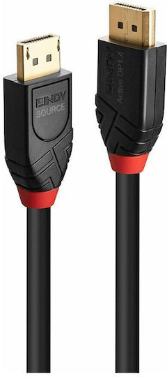Lindy Cable DisplayPort male - DisplayPort male 7.5m Μαύρο (41168)