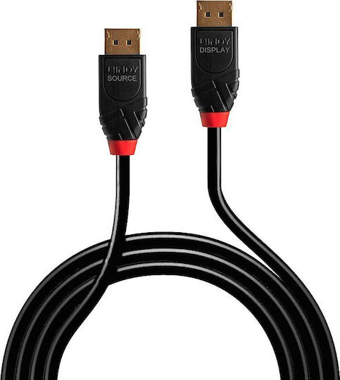 Lindy Cable DisplayPort male - DisplayPort male 7.5m Μαύρο (41168)