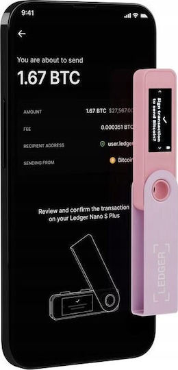 Ledger Nano S Plus Cryptocurrency Wallet Pastel Pink