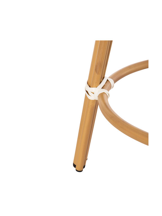 Scaun Rafturi și dulapuri pentru vin de Grădină din Aluminiu Chino Bamboo Look 1buc 43x43x65cm