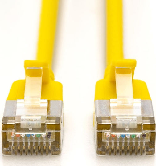 Digitus F/FTP Cat.6a (Gigabit) Καλώδιο Δικτύου Ethernet 2m Κίτρινο