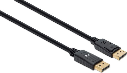 Manhattan Cable DisplayPort male - DisplayPort male 3m Μαύρο (355582)