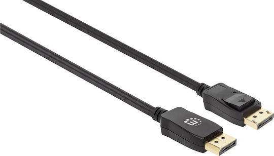 Manhattan Cable DisplayPort male - DisplayPort male 2m Μαύρο (353618)