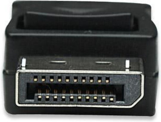 Techly Cable DisplayPort male - DisplayPort male 1m Μαύρο