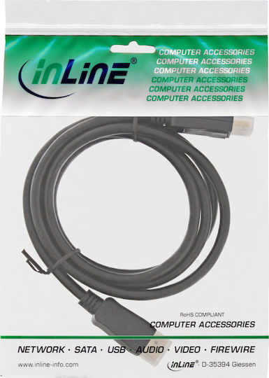 InLine Cable DisplayPort male - DisplayPort male 2m Black (17102P)