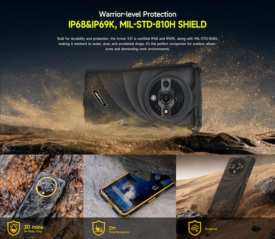 Ulefone Armor X31 Dual SIM (6/128GB) Ανθεκτικό Smartphone Μαύρο