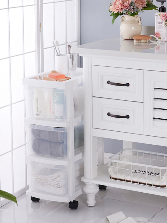 Plastic Storage Drawers L41.5xW26xH67cm