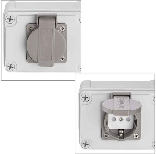 Bakaji Power Socket Gray 1pcs