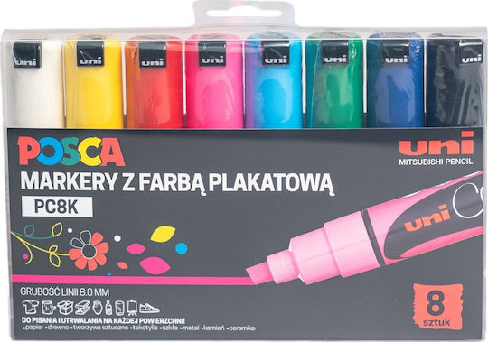 Uni Posca Poster Marker PC 8K Set of 8 Colors